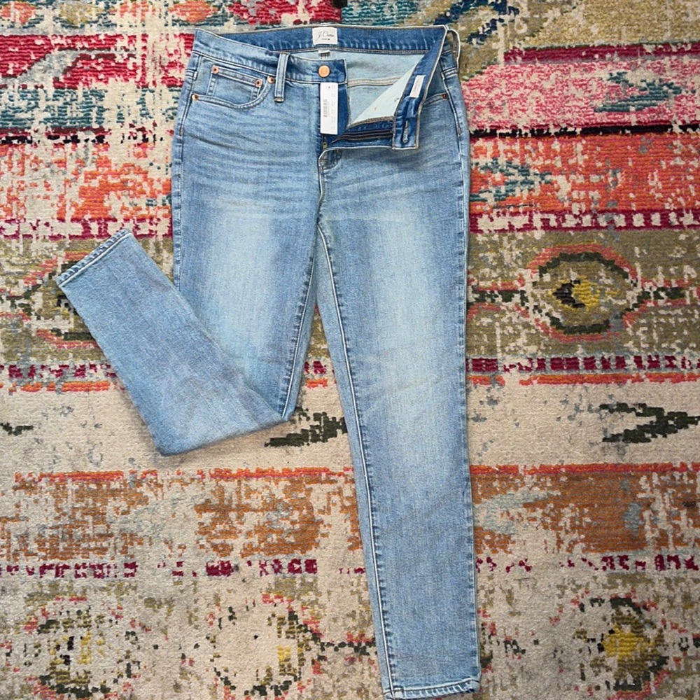 J. Crew woman’s 9” toothpick skinny denim jeans new with tag NWT size 28